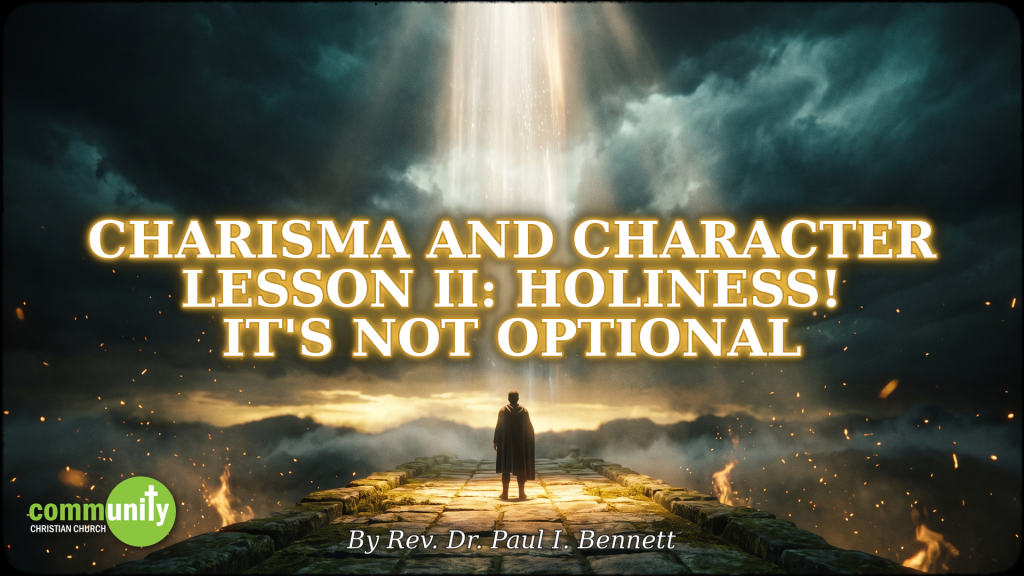 Charisma and Character Lesson 2: Holiness! It’s Not Optional